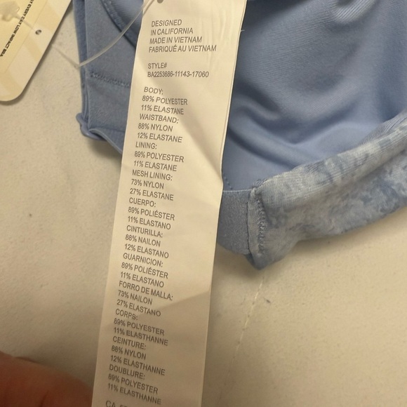 Fabletics ALL DAY EVERY DAY LOW IMPACT BRASOFT BLUE STONE MARBLE - Picture 8 of 9